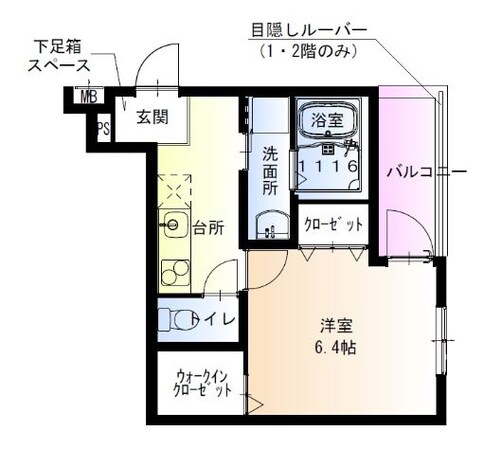 フジパレス瓢箪山の物件間取画像